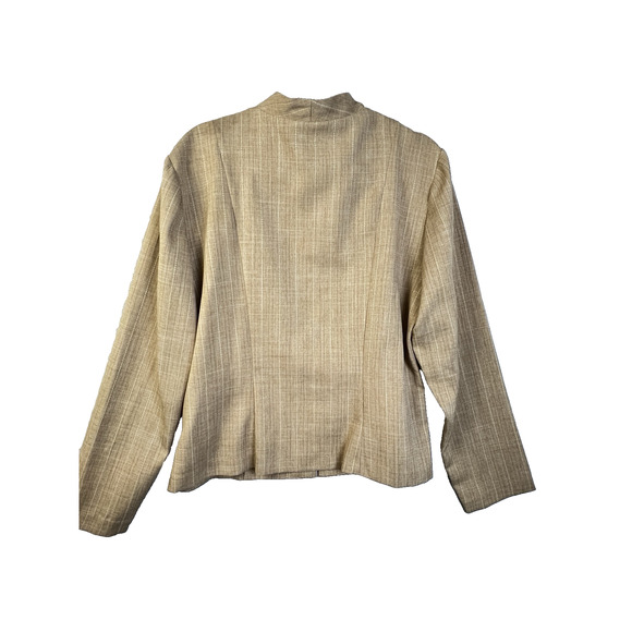 BGB Jacket Women 16 Tan Neutral Lightweight Business Office Work Classic - Picture 3 of 7